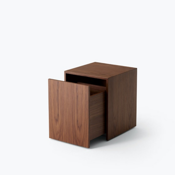 New Works Side Table Mass  w. Drawer Walnut
