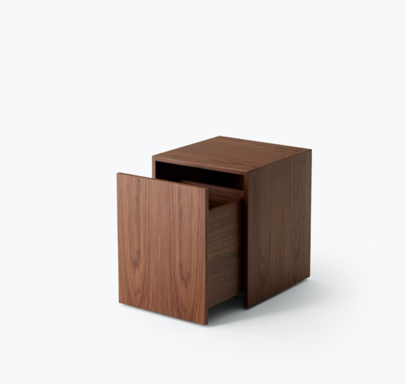 New Works Mass Side Table w. Drawer Walnut
