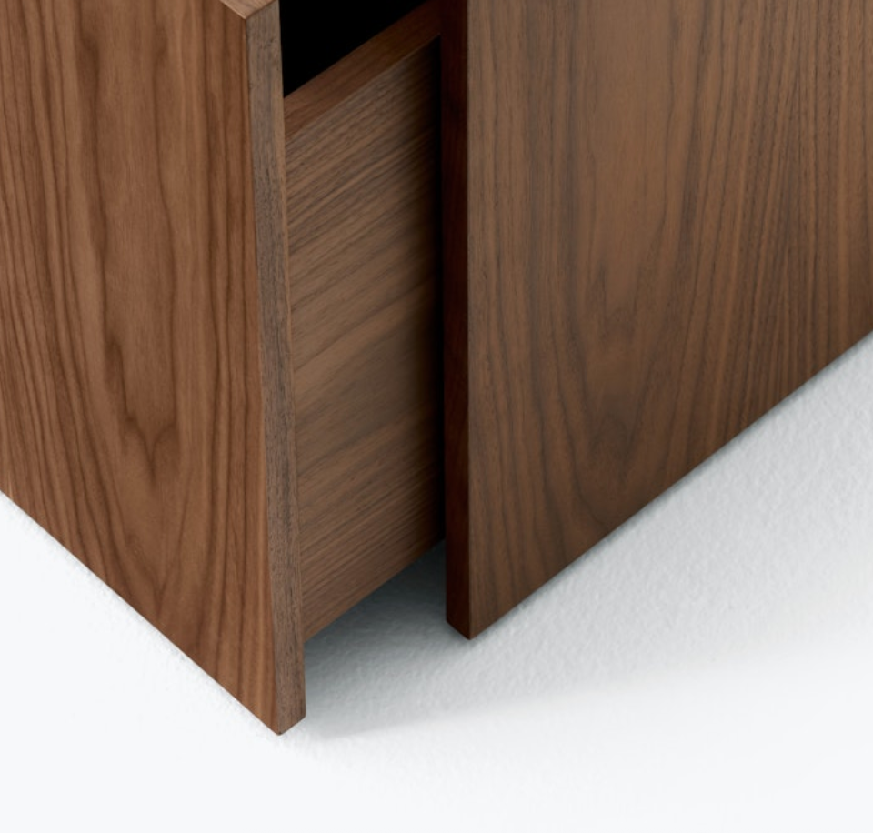 New Works Mass Side Table w. Drawer Walnut