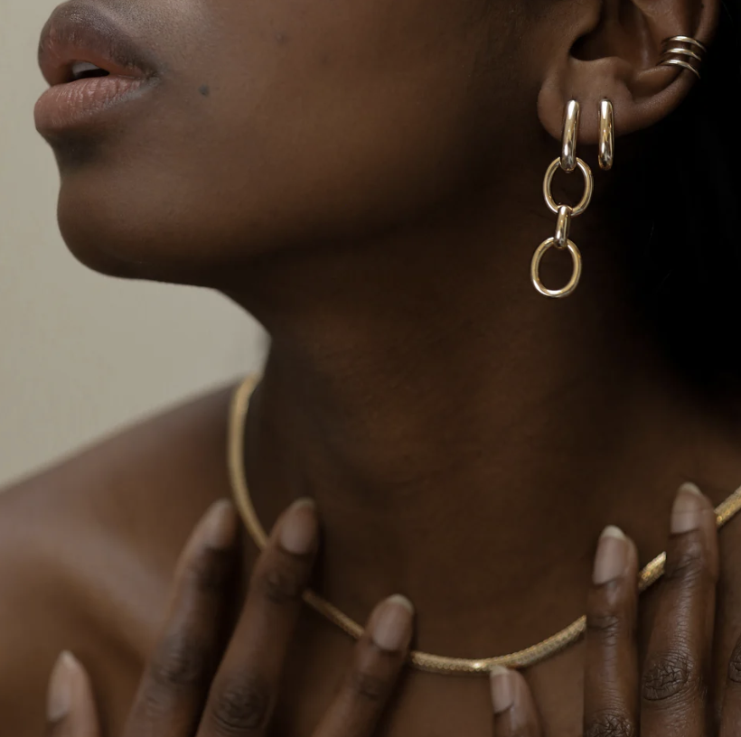 Huguette Paris Earrings Villiers Gold