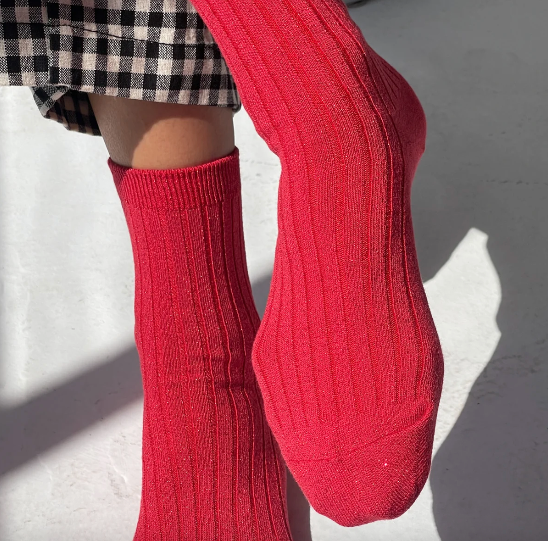 Le Bon Shoppe Her Socks Ruby Glitter