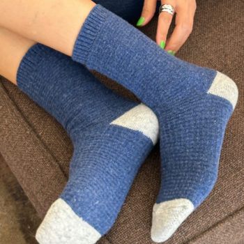 Le Bon Shoppe Wool Waffled socks Denim