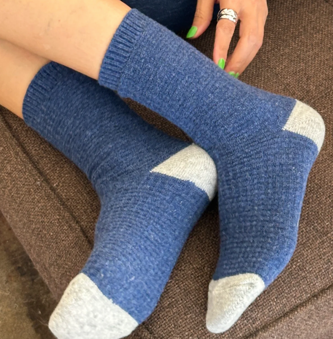 Le Bon Shoppe Wool Waffled socks Denim
