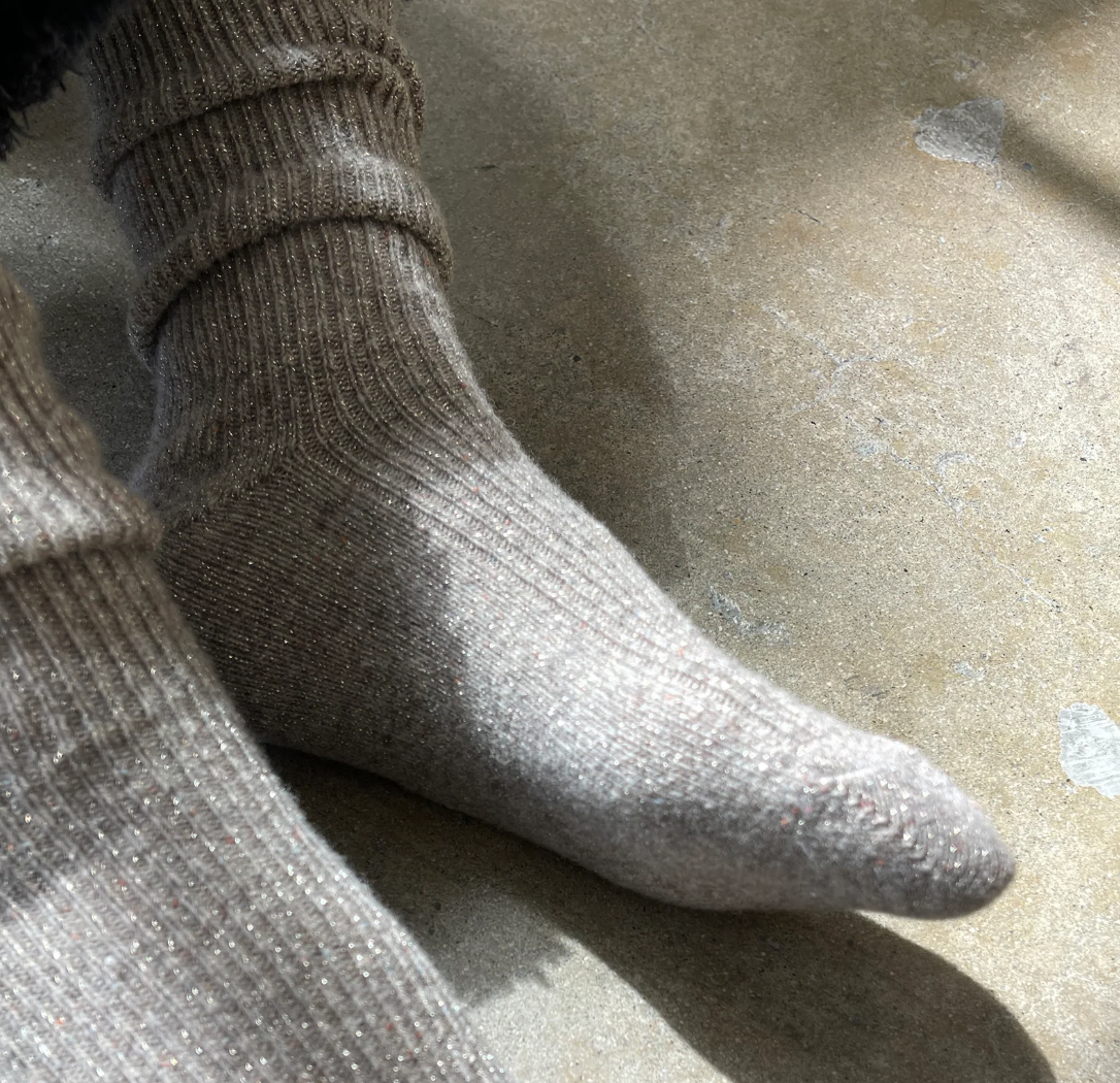 Le Bon Shoppe Winter Sparkle Socks Nutmeg