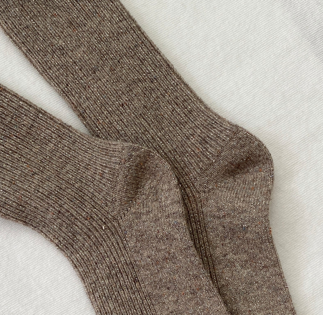 Le Bon Shoppe Winter Sparkle Socks Nutmeg