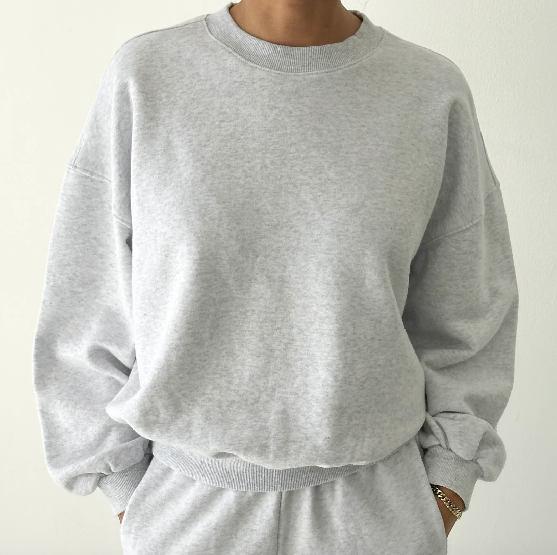Le Bon Shoppe French Terry Core Sweatshirt Icy Grey
