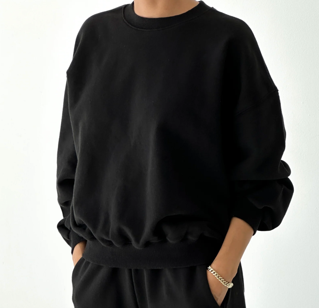 Le Bon Shoppe French Terry Core Sweatshirt Black