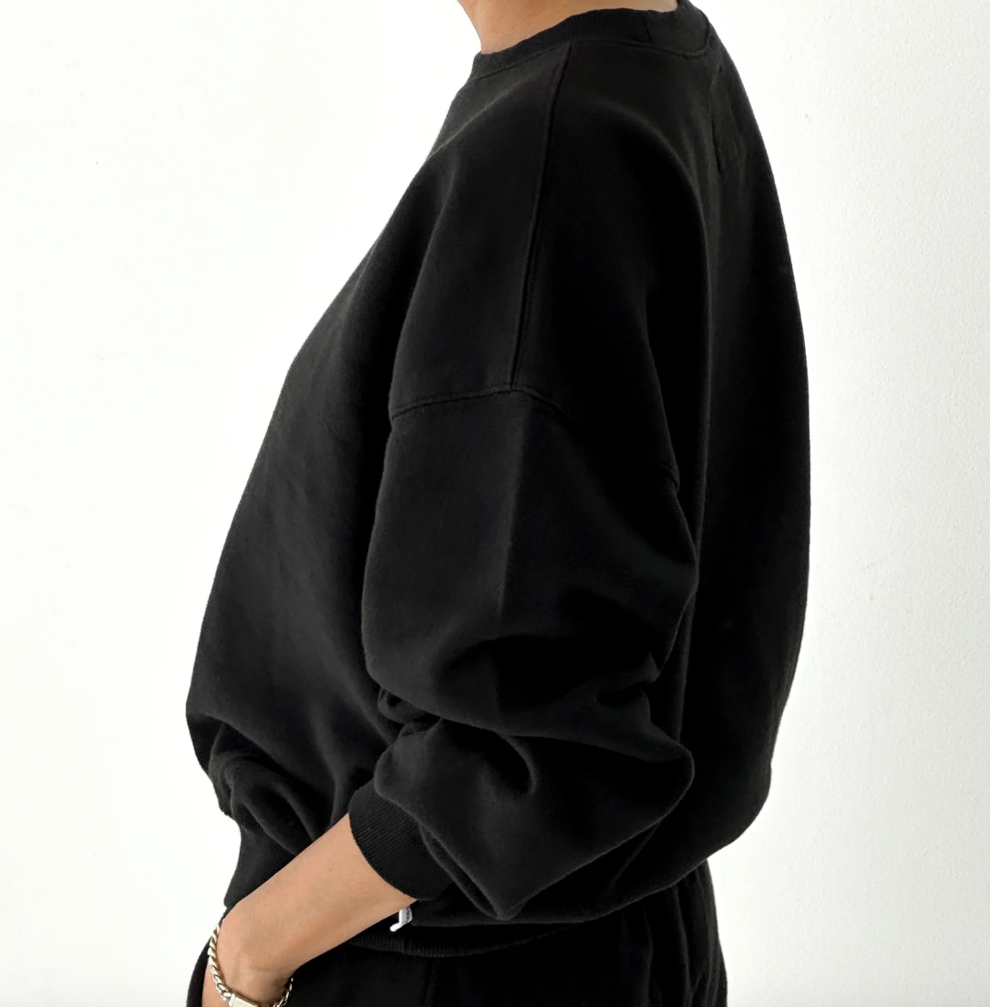 Le Bon Shoppe French Terry Core Sweatshirt Black