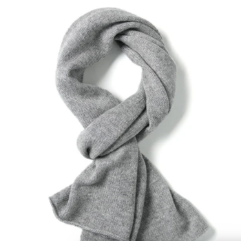 Studio Alter Scarf Plain Knit Grey 100% cashmere