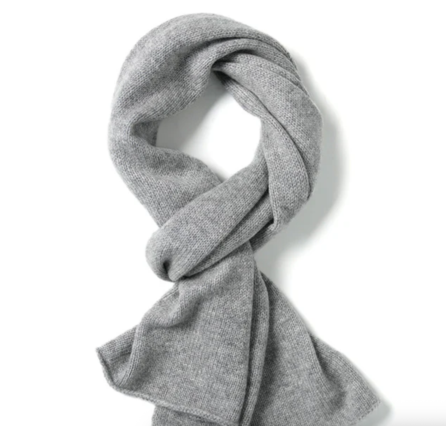 Studio Alter Scarf Plain Knit Grey 100% cashmere