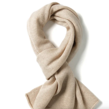 Studio Alter Scarf Plain Knit Beige 100% cashmere