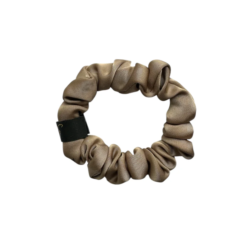 Pico Scrunchie Satin Fine Taupe
