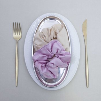 Marram Silk Scrunchie Plant Dyed Large Lavendel