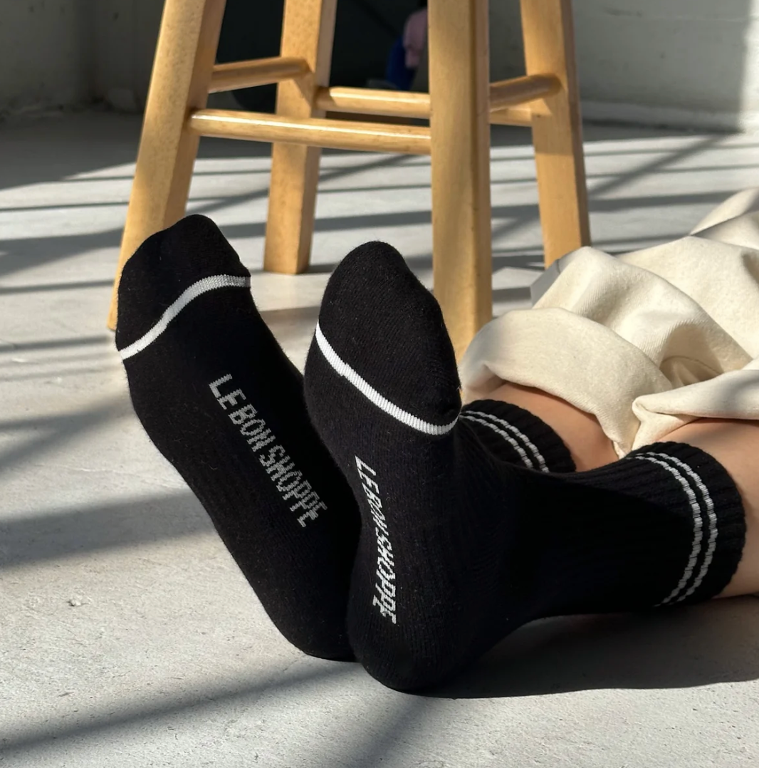 Le Bon Shoppe Boyfriend Socks Noir OS