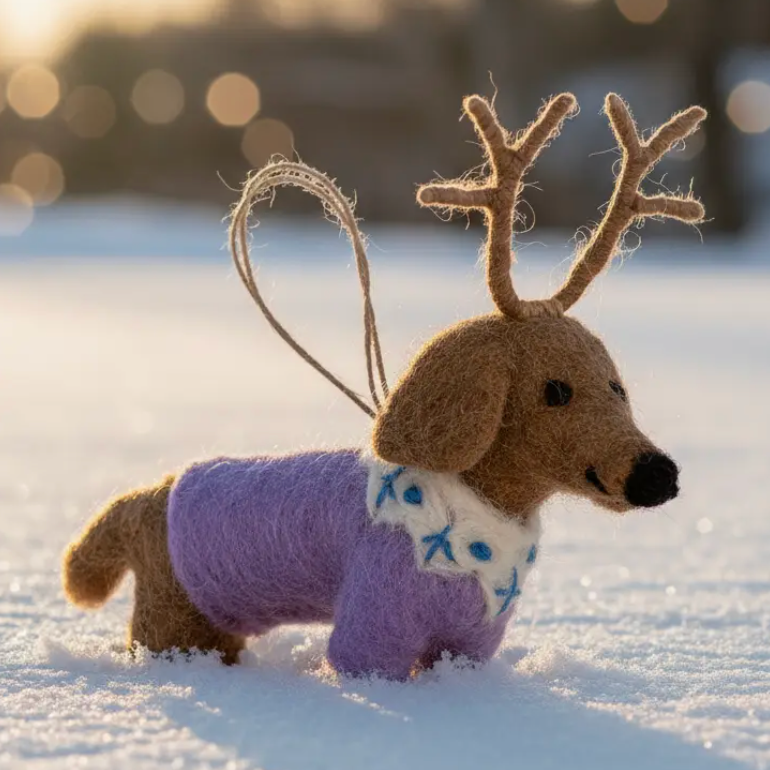 Felt So Good Hanging Felt Rudi the Dachshund