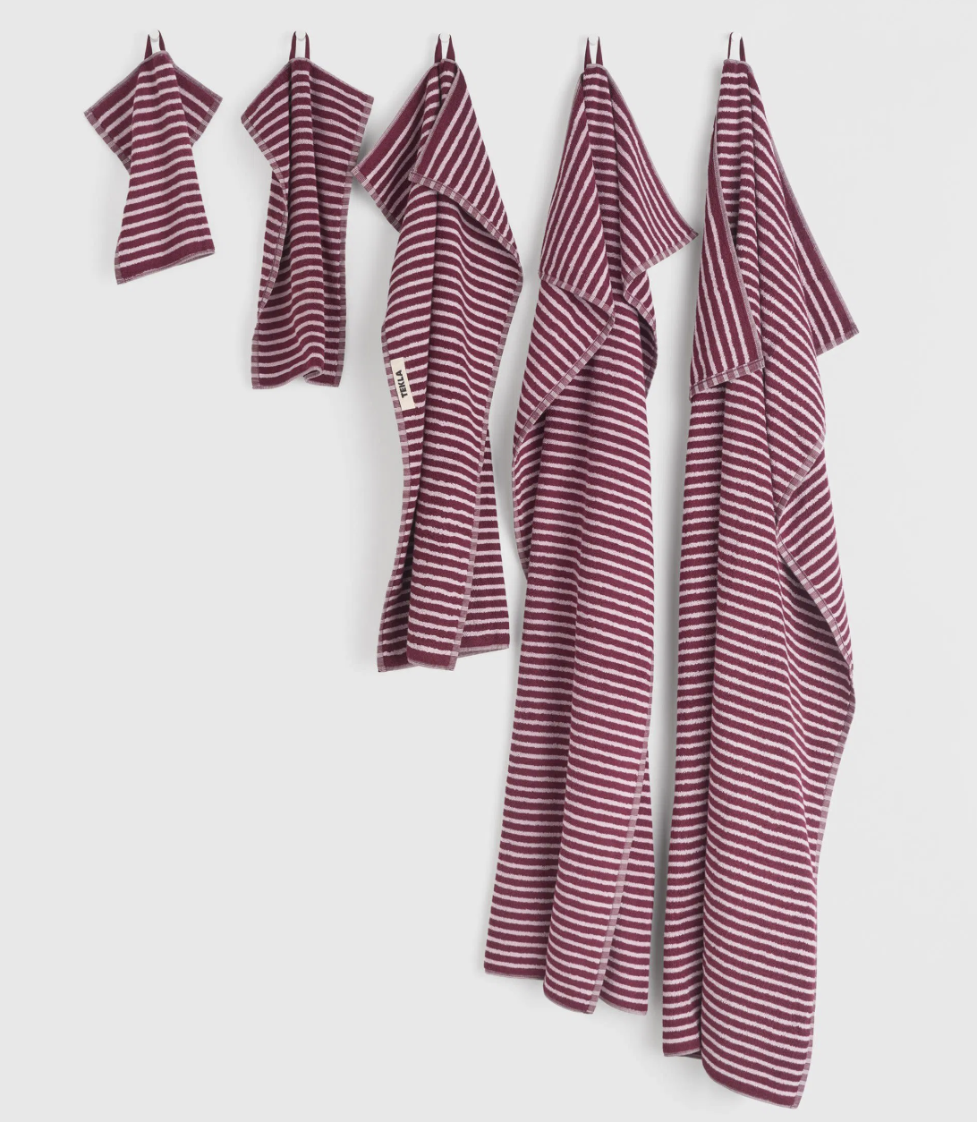 Tekla Terry Towel Red & Rose 100x150cm