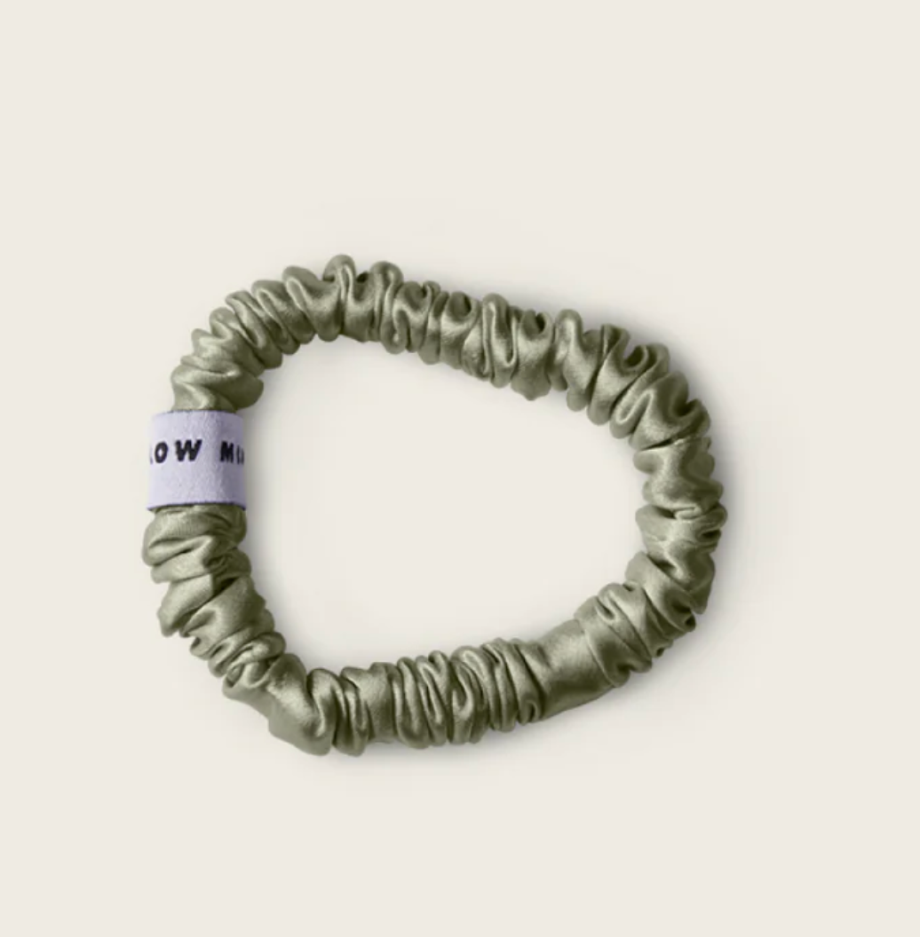 Mellow mind Silk Scrunchie Sage Green
