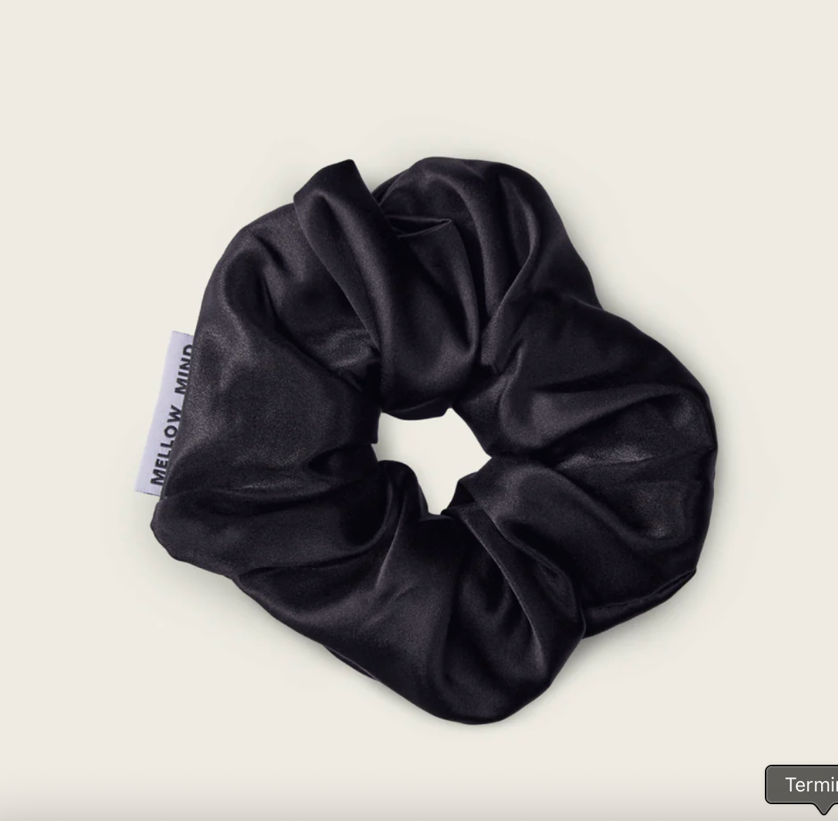 Mellow mind Silk Scrunchie No 2 Black