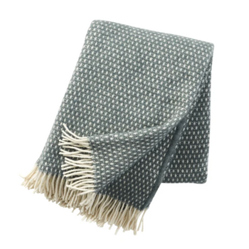 Klippan Plaid Knut Balsam Green 100% Lambswool