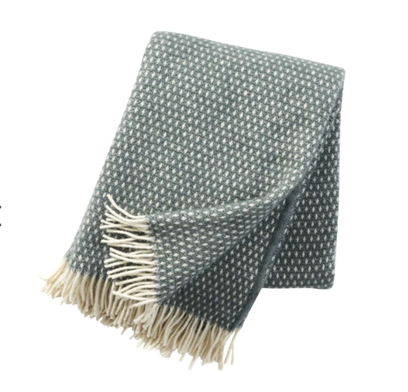 Klippan Plaid Knut Balsam Green 100% Lambswool