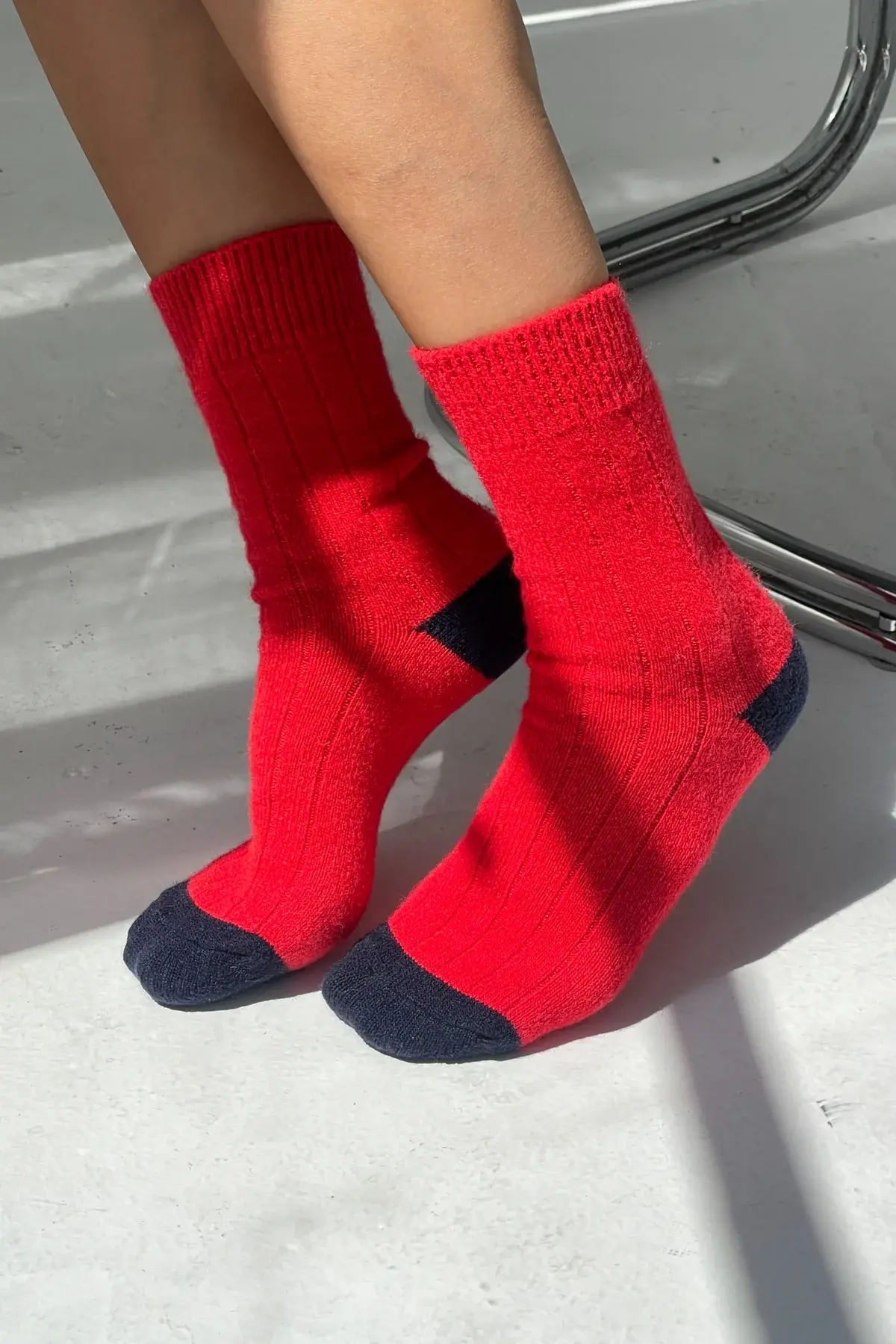 Le Bon Shoppe Classic Cashmere Socks  Poppy Red