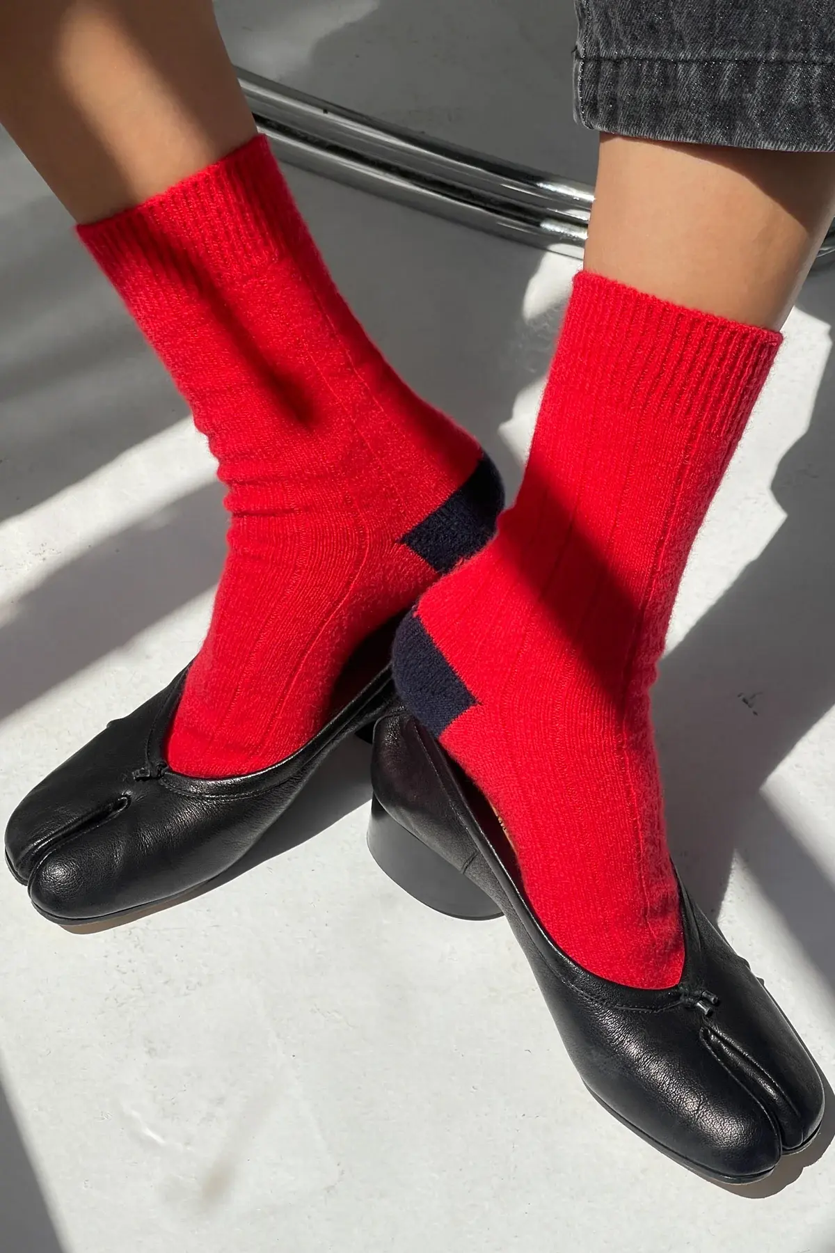 Le Bon Shoppe Classic Cashmere Socks  Poppy Red