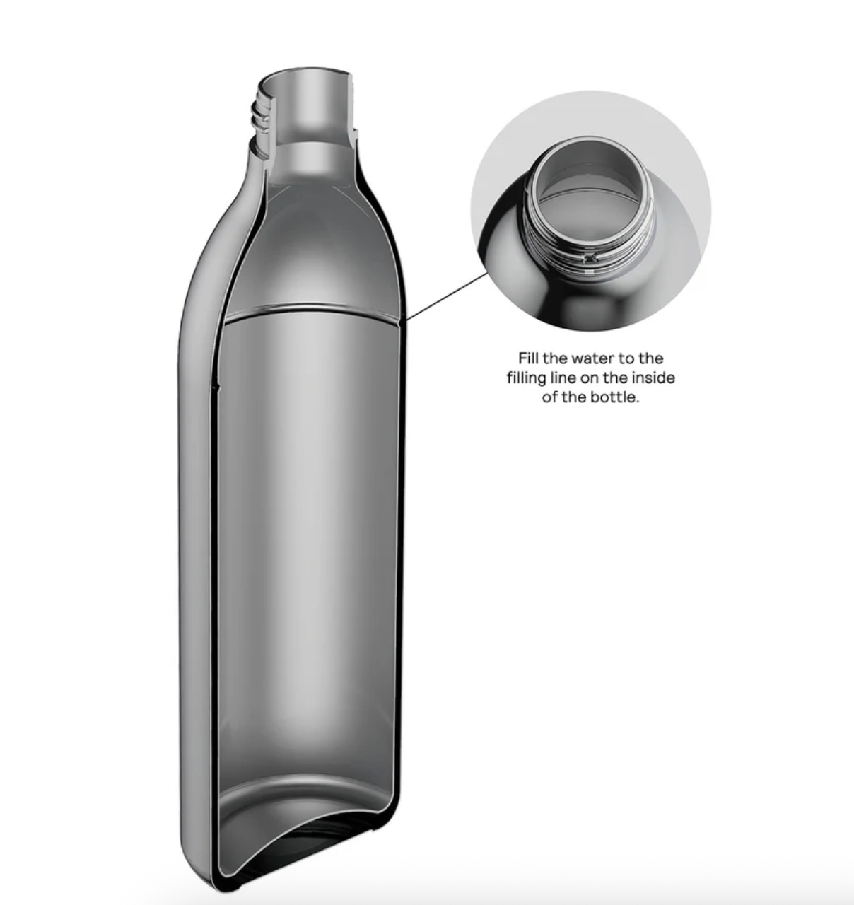 Aarke Stainless Steel Bottle for Carbonator 3