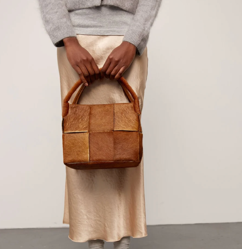 Adax Molino Braided Shoulder Bag Fleur Caramel