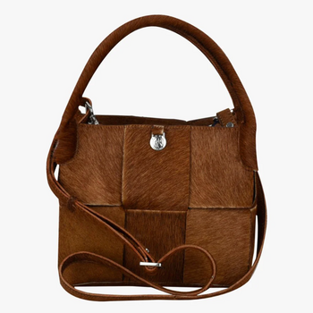 Adax Molino Braided Shoulder Bag Fleur Caramel