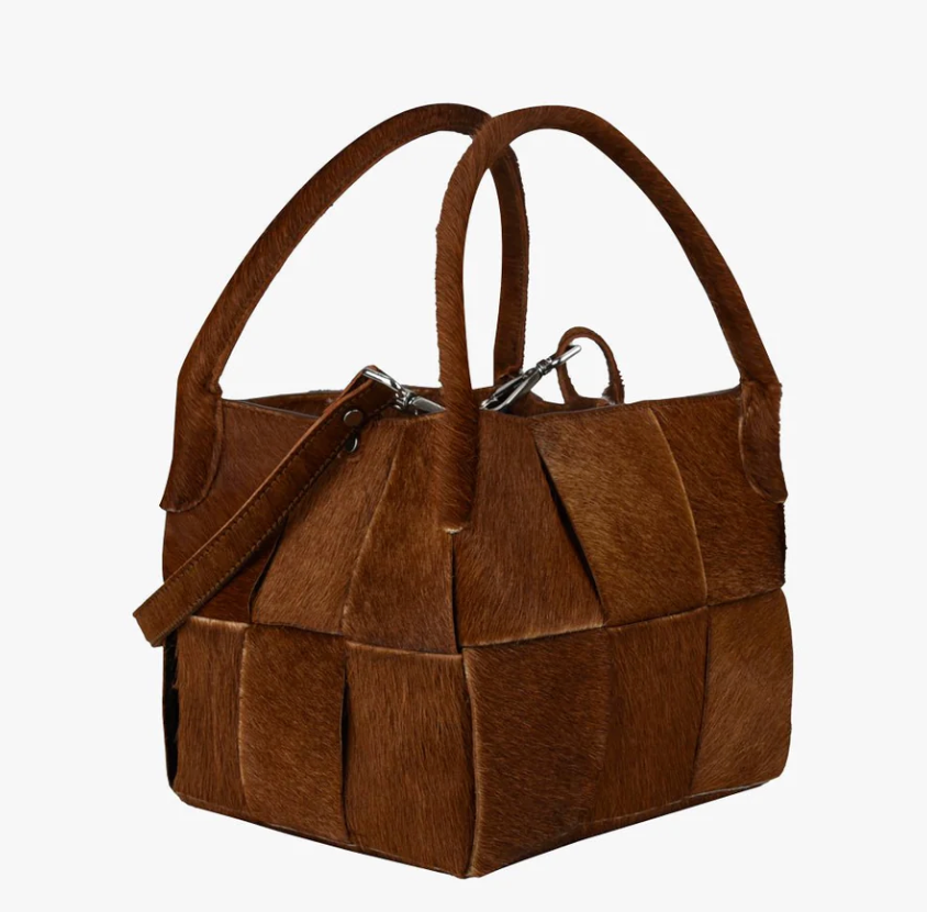 Adax Molino Braided Shoulder Bag Fleur Caramel