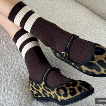 Le Bon Shoppe Her Varsity Socks Espresso