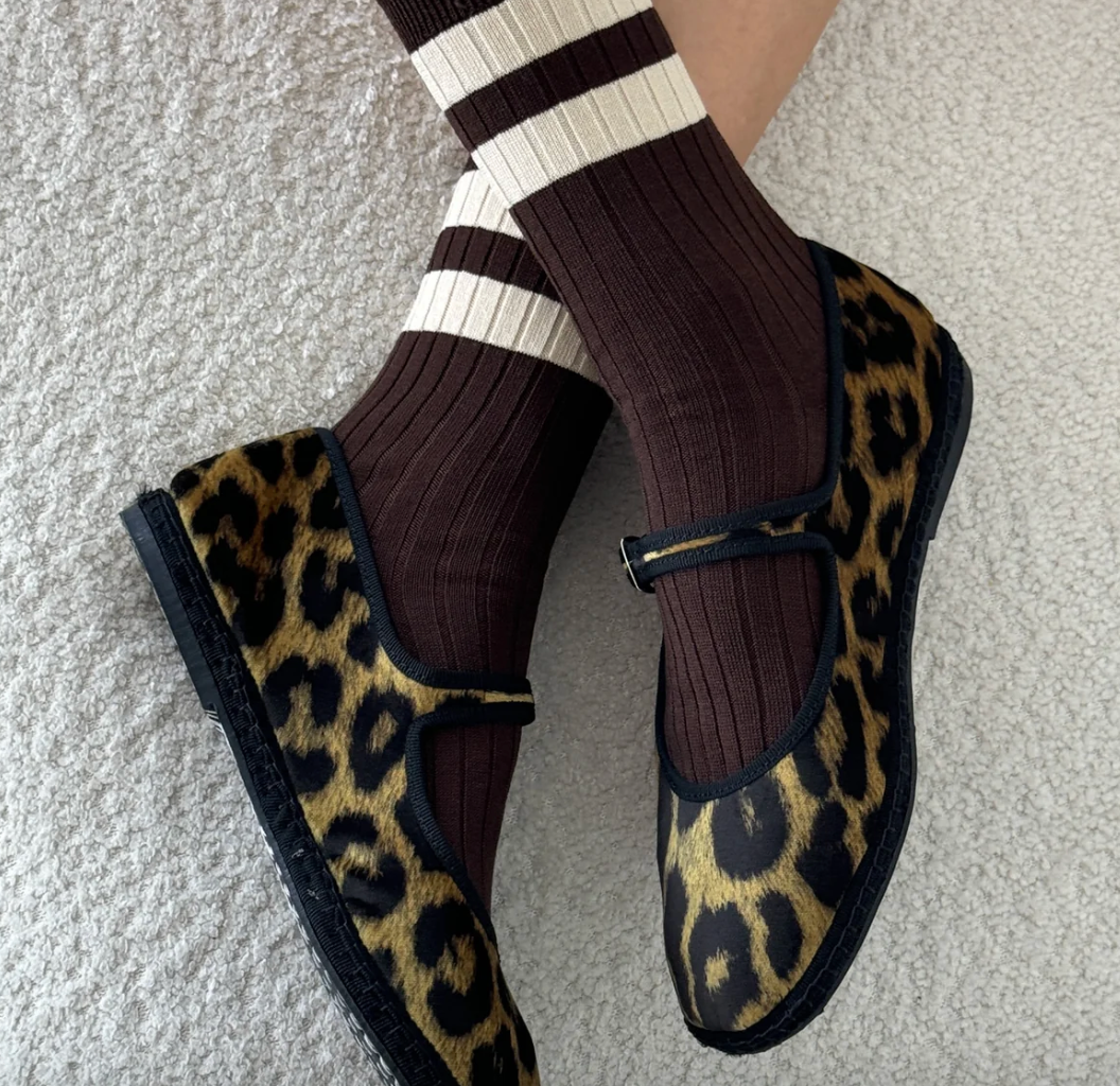 Le Bon Shoppe Her Varsity Socks Espresso