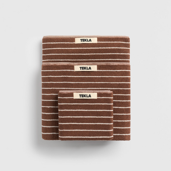 Tekla Terry Towel Rust Stripes 30x30
