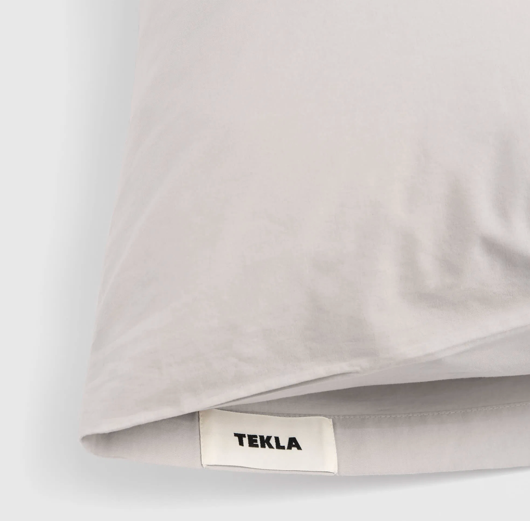 Tekla Percale Pillow Sham Soft Grey 60x70