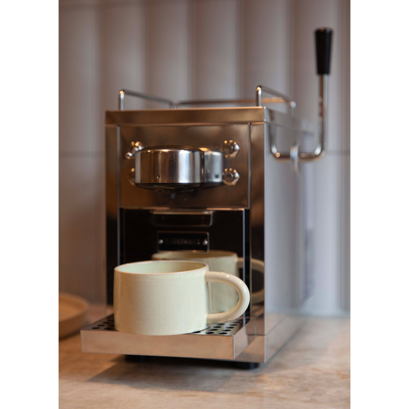 Almond in a Glass Cup Round Handle Soft Yellow