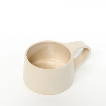 Almond in a Glass Cup Flat Handle Sand