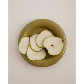 Almond in a Glass Bowl Hollow Medium Moss