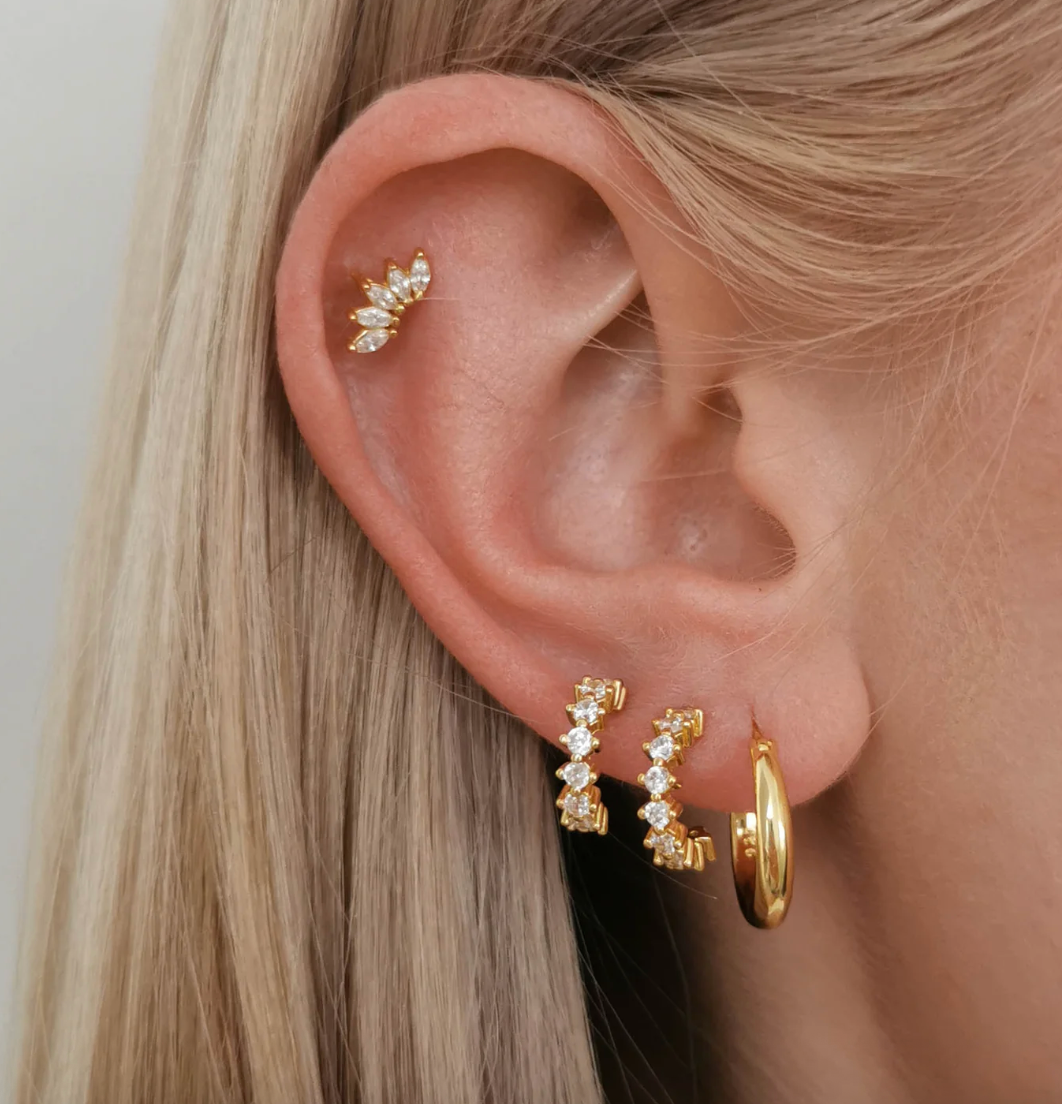 Brandlinger Earrings Kos Gold