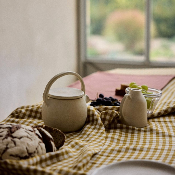 Gabrielle Paris Tablecloth Gingham Curry 175x350