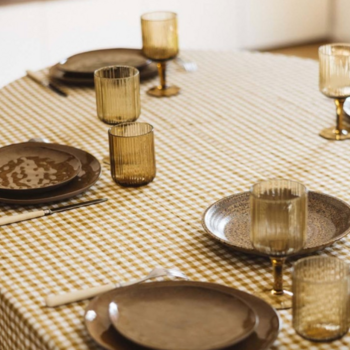Gabrielle Paris Tablecloth Gingham Curry 175x350