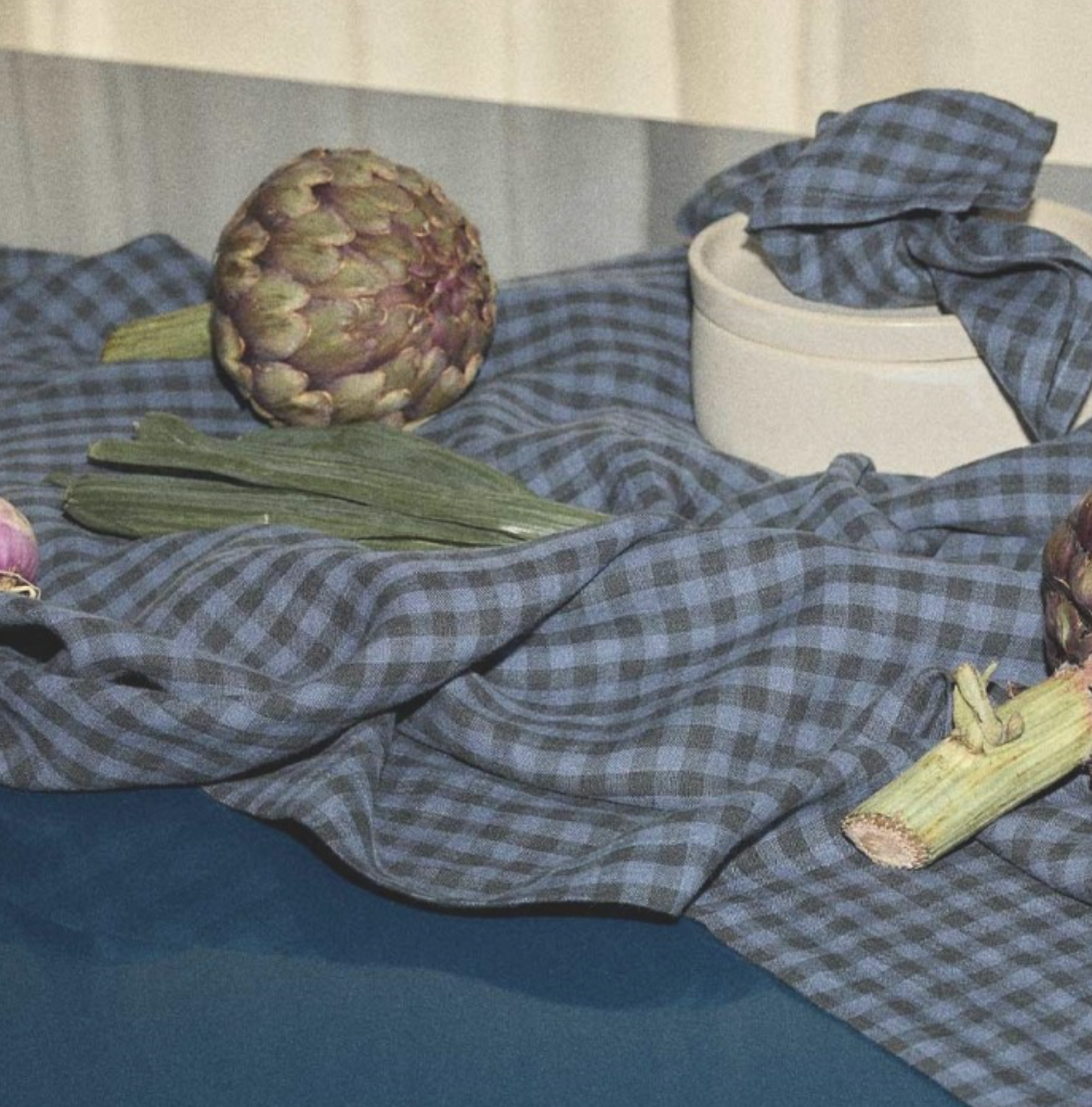 Gabrielle Paris Tablecloth Gingham Navy 175x250