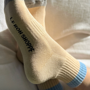 Le Bon Shoppe Girlfriend Socks Color Block Yellow Blue