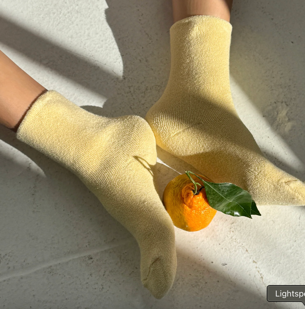 Le Bon Shoppe Cloud Socks Lemon Water