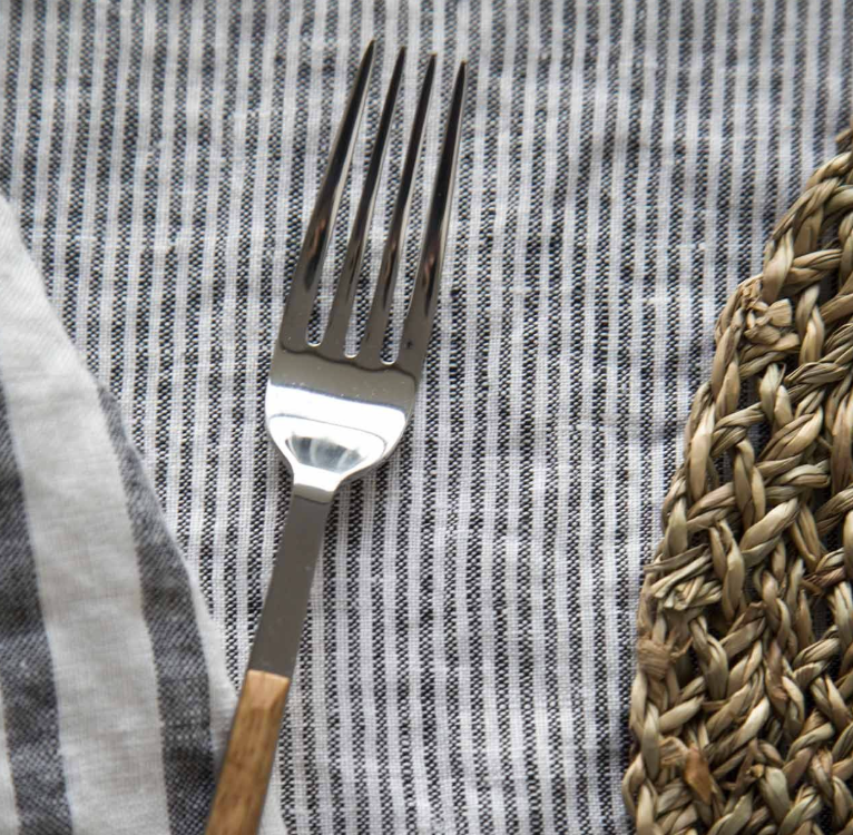 Gabrielle Paris Tablecloth Black Milk Thin Stripe 175x250