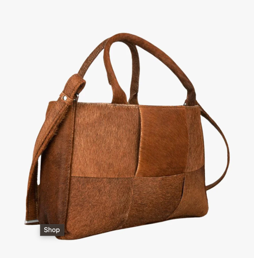 Adax Molino Braided Handbag Harper Caramel
