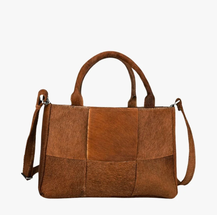 Adax Molino Braided Handbag Harper Caramel