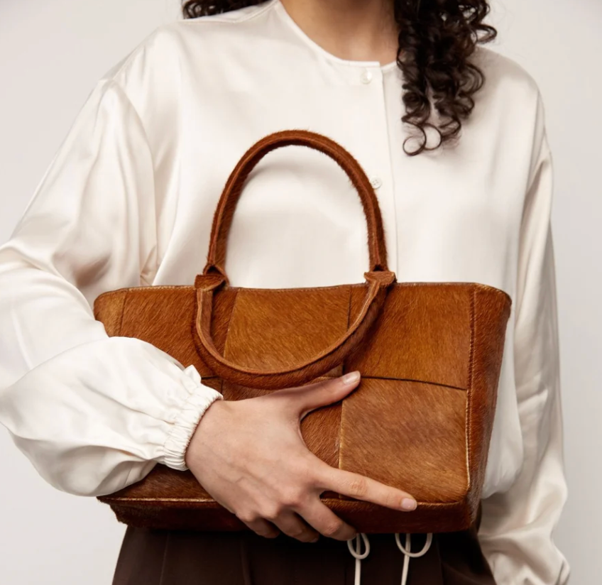 Adax Molino Braided Handbag Harper Caramel