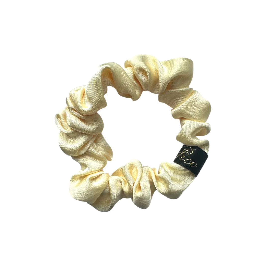 Pico Scrunchie Satin Fine Butter Yellow