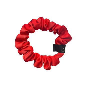 Pico Scrunchie Satin Fine Poppy red