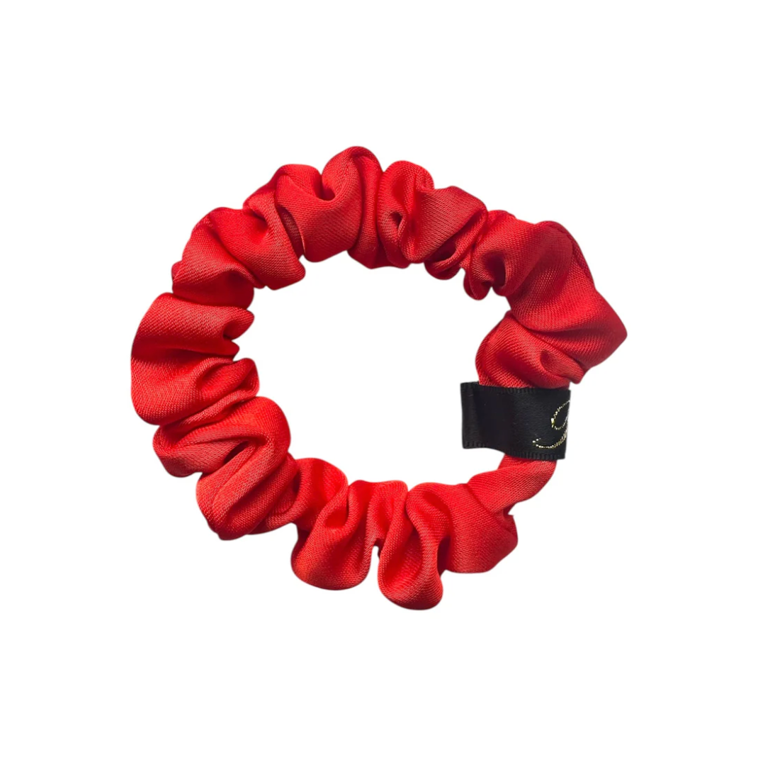 Pico Scrunchie Satin Fine Poppy red